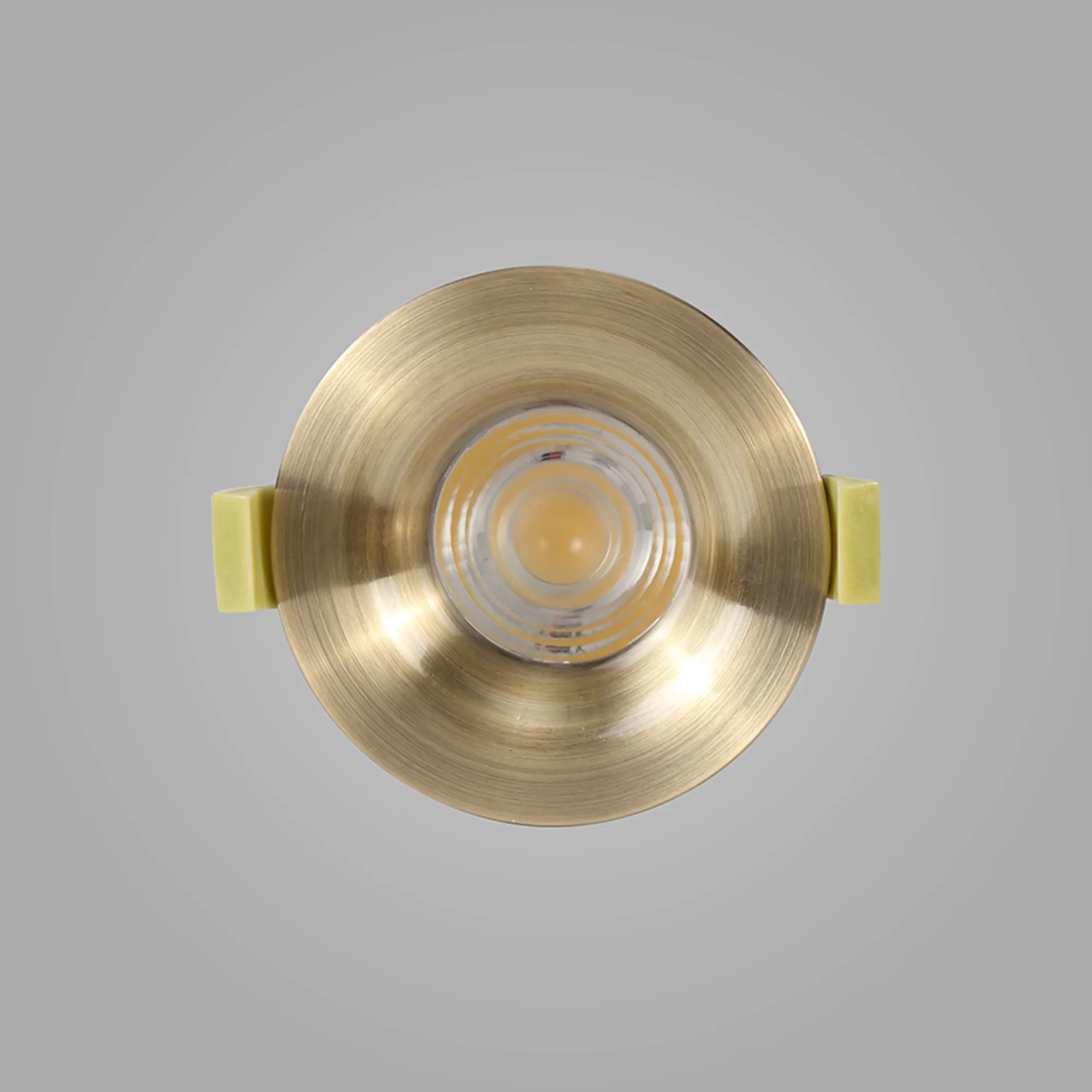 Bruve 9 Tridonic powered 9W 2700K 700lm 36° LED Engine,250mA , CRI>90 LED Engine Antique Brass Fixed Round Recessed Downlight, Inner Glass cover, IP65 DM201481  Dlux Bruve 9 IP65